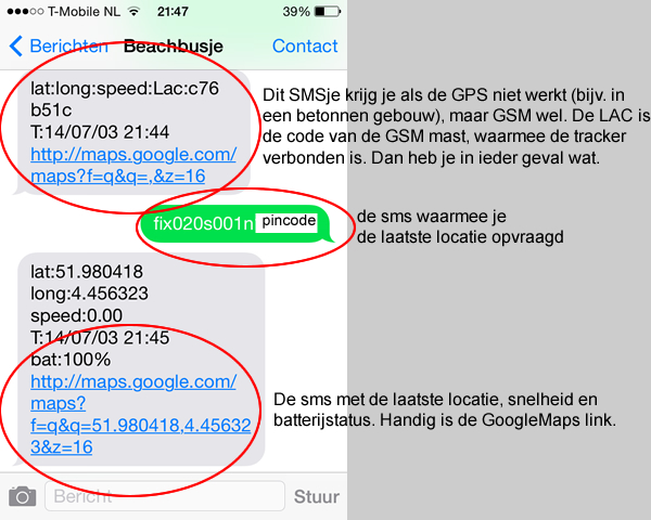 De GPS tracker status